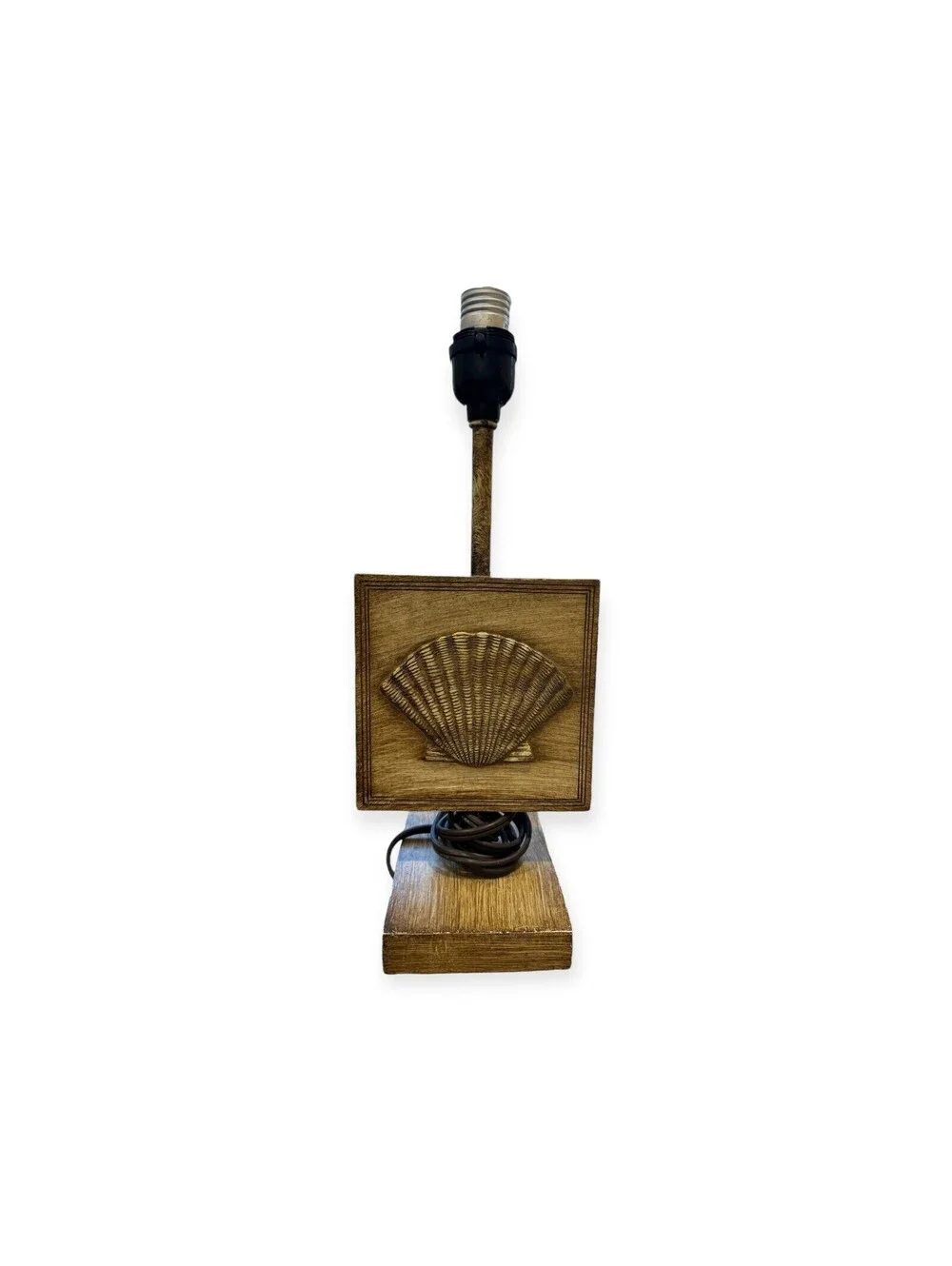 Vintage Nantucket Seashell Side Table Lamp